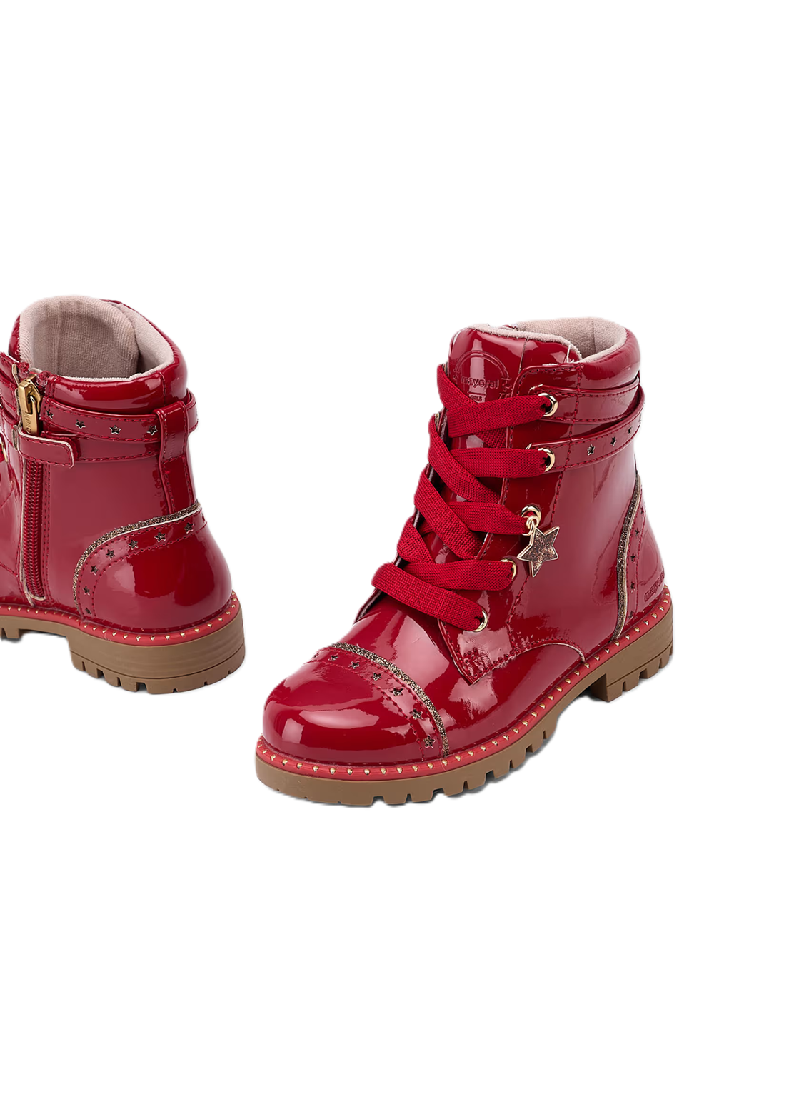 Mayoral Girls Biker Boots Rood