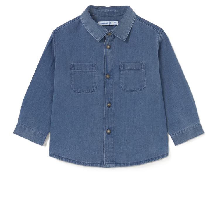 Mayoral mini boys jeans overhemd 2108 medio