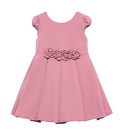 Abel & Lula Crepe dress with floral detail roze meisjes