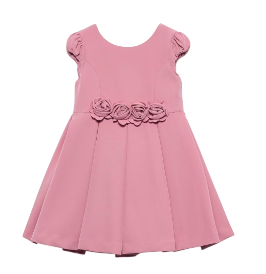 Abel & Lula Crepe dress with floral detail roze meisjes