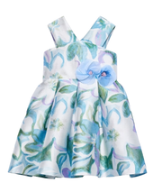 Abel & Lula printed mikado dress blauw meisjes