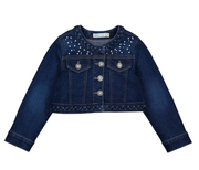Abel & Lula denim Jacket with pearls meisjes