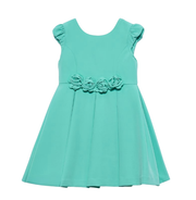 Abel & Lula Crepe dress with floral detail groen meisjes