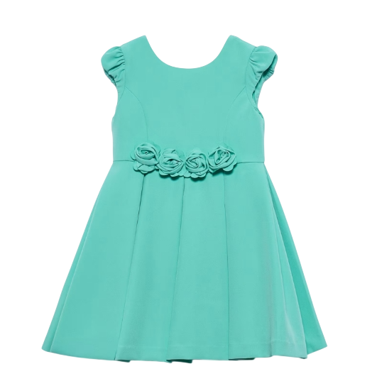 Abel & Lula Crepe dress with floral detail groen meisjes