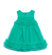 Abel & Lula tulle ruffle dress groen baby meisjes