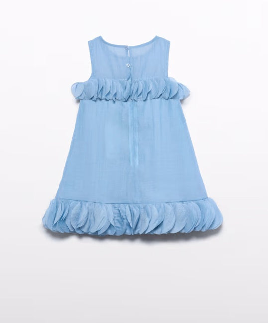 Abel & Lula Meisjesjurk met gekreukte organza