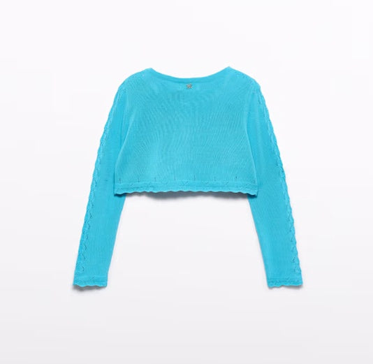 Abel & Lula Tricot bolero turquoise
