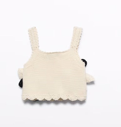 Abel & Lula Crochet flower top for girls
