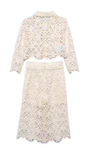 Abel & Lula Meisjespak van guipure culotte broek