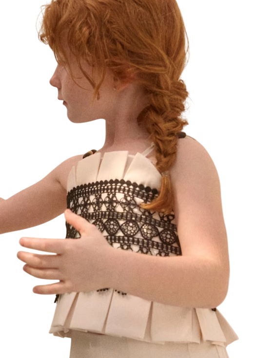 Abel & Lula Meisjes guipure kanten camisole top