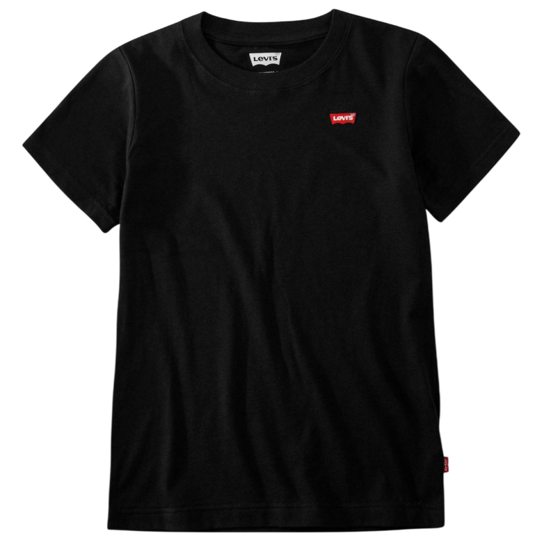 Levi's Kids  basic T-shirt Batwing chest zwart