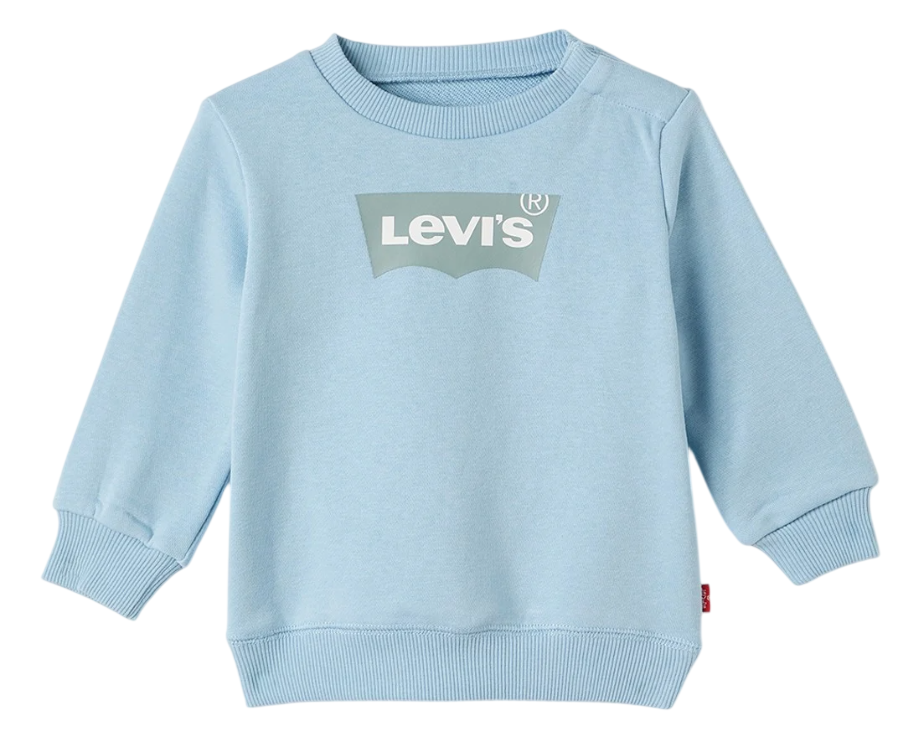 Levi's Kids Sweater Batwing met Logo - licht blauw