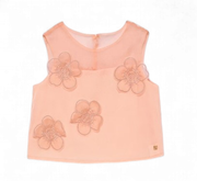 Abel & Lula Top with 3D floral gauze