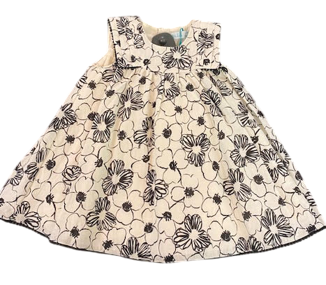 Abel & Lula Baby jurk  zwart wit bloem