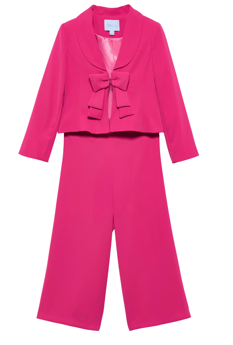 Abel & Lula Crepe suit with bow detail for girls