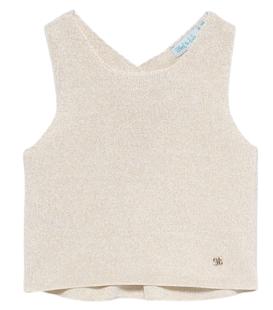 Abel & Lula Girls' shiny knitted top