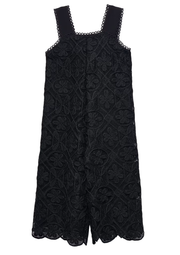 Abel & Lula Girls' guipure culotte jumpsuit