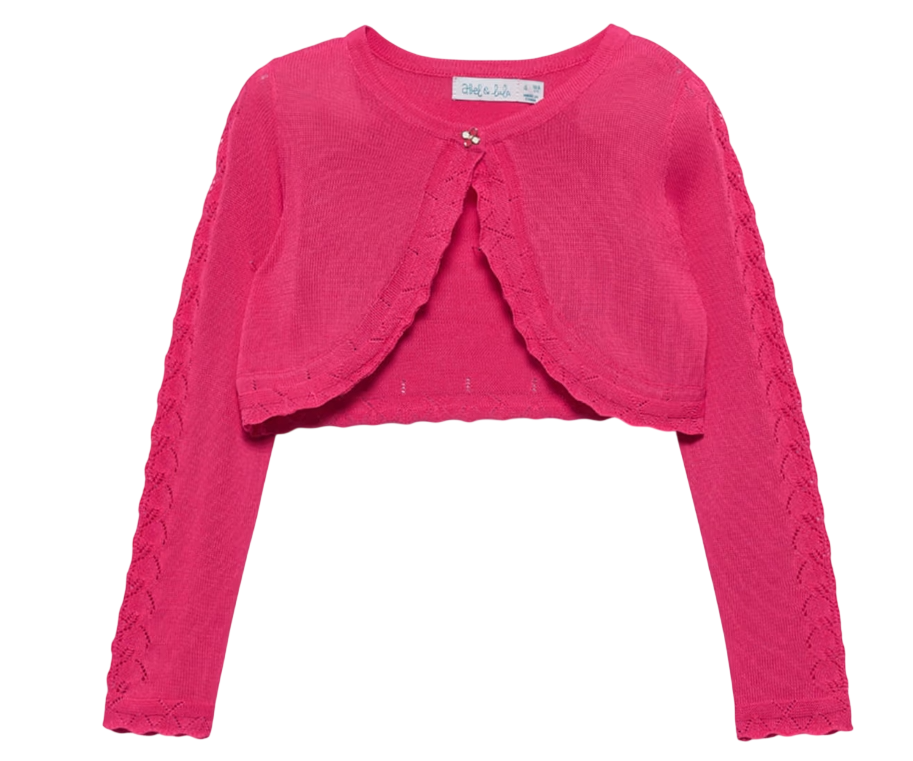 Abel & Lula Knitted bolero donker roze