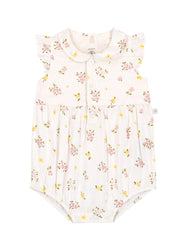 Petit Bateau Babyspeelpakje van katoen met bloemenprint
