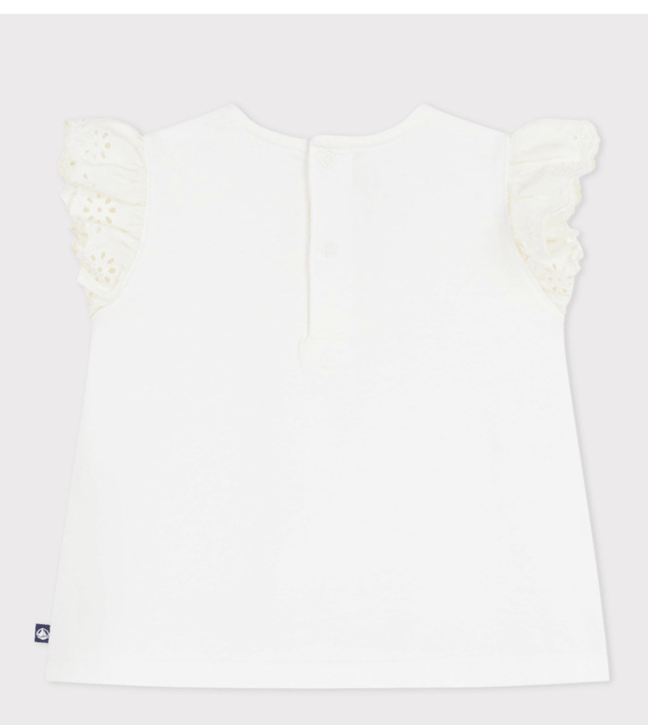 Petit Bateau Effen katoenen T-shirt met korte mouwen voor baby's