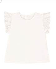 Petit Bateau Effen katoenen T-shirt met korte mouwen voor baby's