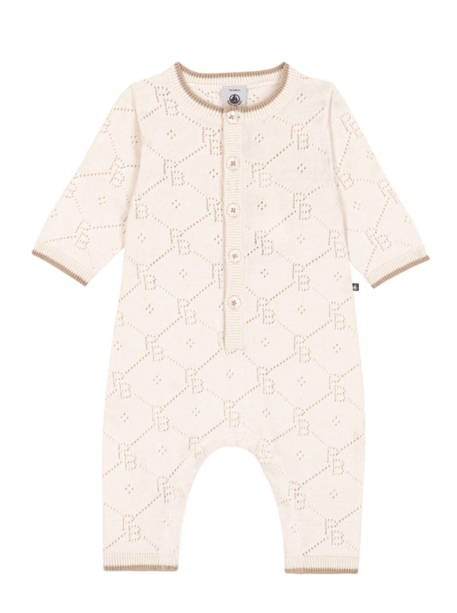 Petit Bateau Lang pakje van gebreid ajourkatoen voor baby's