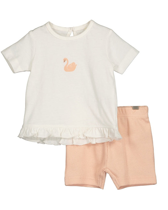 Blue Seven baby set  zwaan