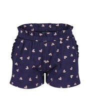 Blue Seven meisjes korte broek donker blauw hartjes