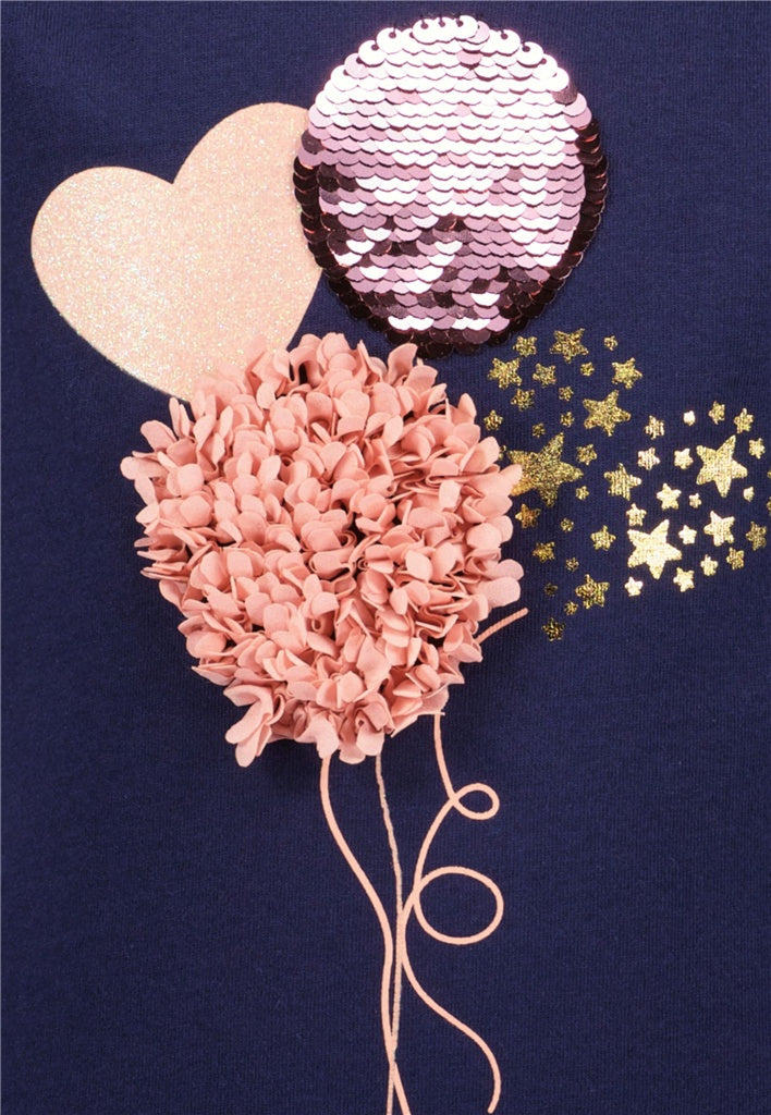 Blue Seven meisjes tshirt blauw ballon