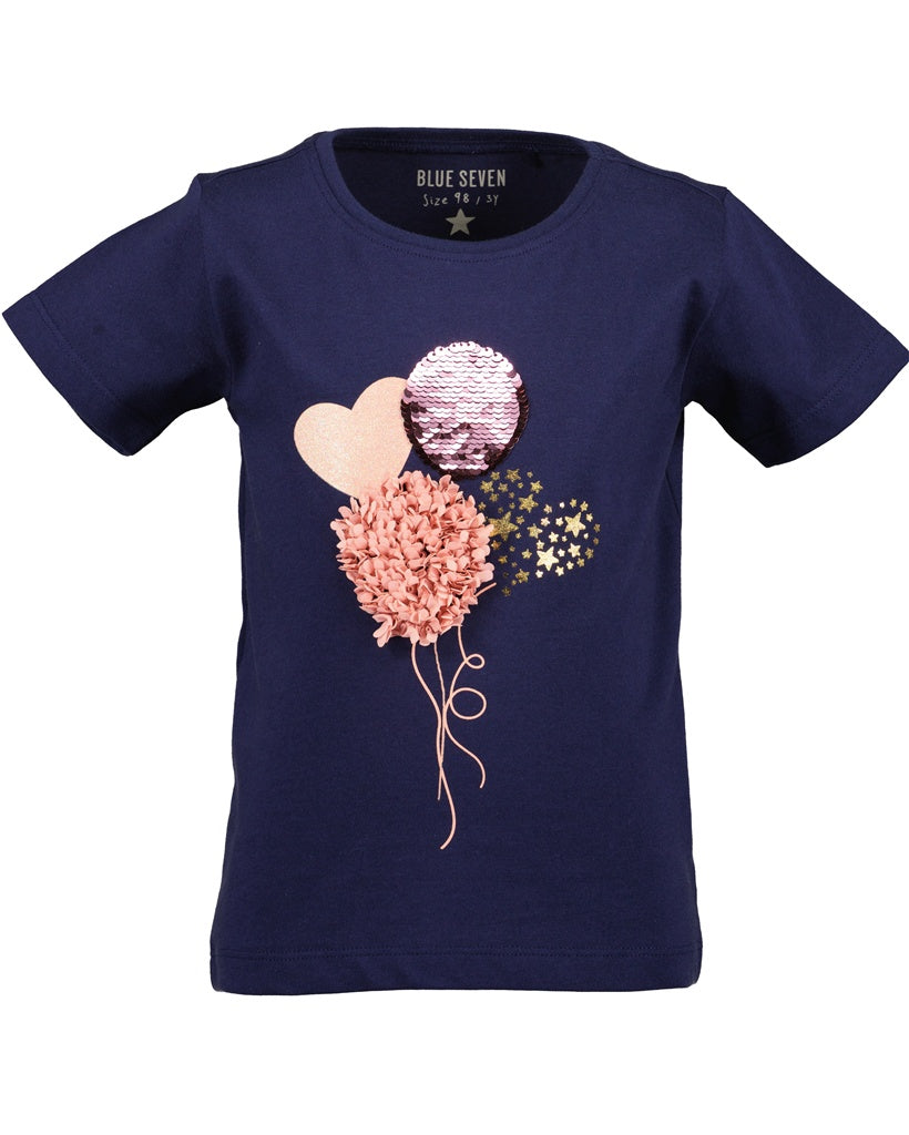 Blue Seven meisjes tshirt blauw ballon
