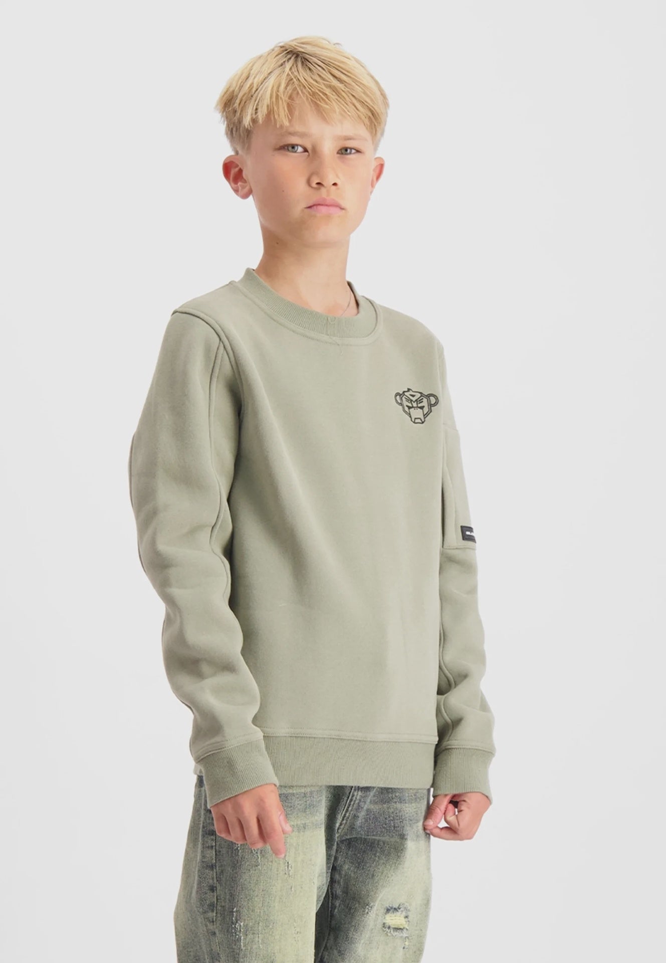 Black Bananas kids plate sweater green