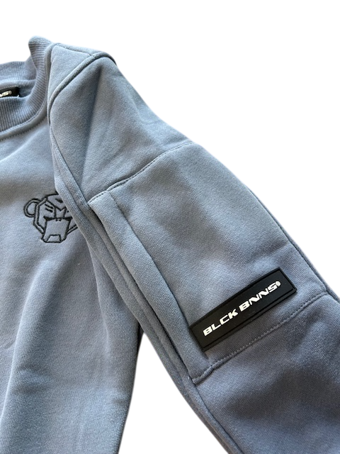 Black Bananas kids plate sweater blue