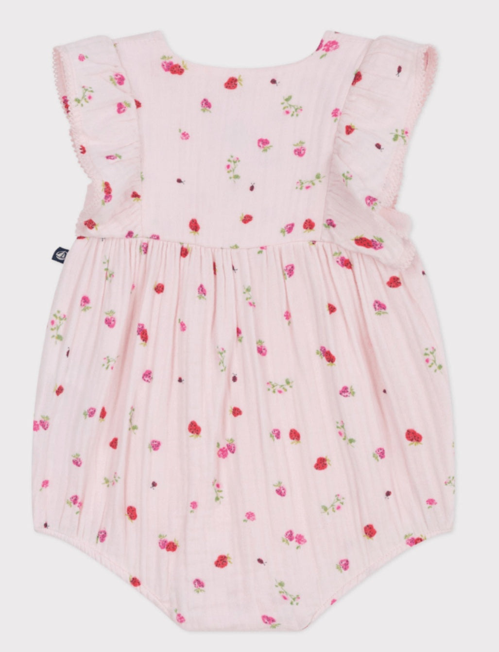 Petit Bateau Babyspeelpakje van luchtig katoen met bloemenprint