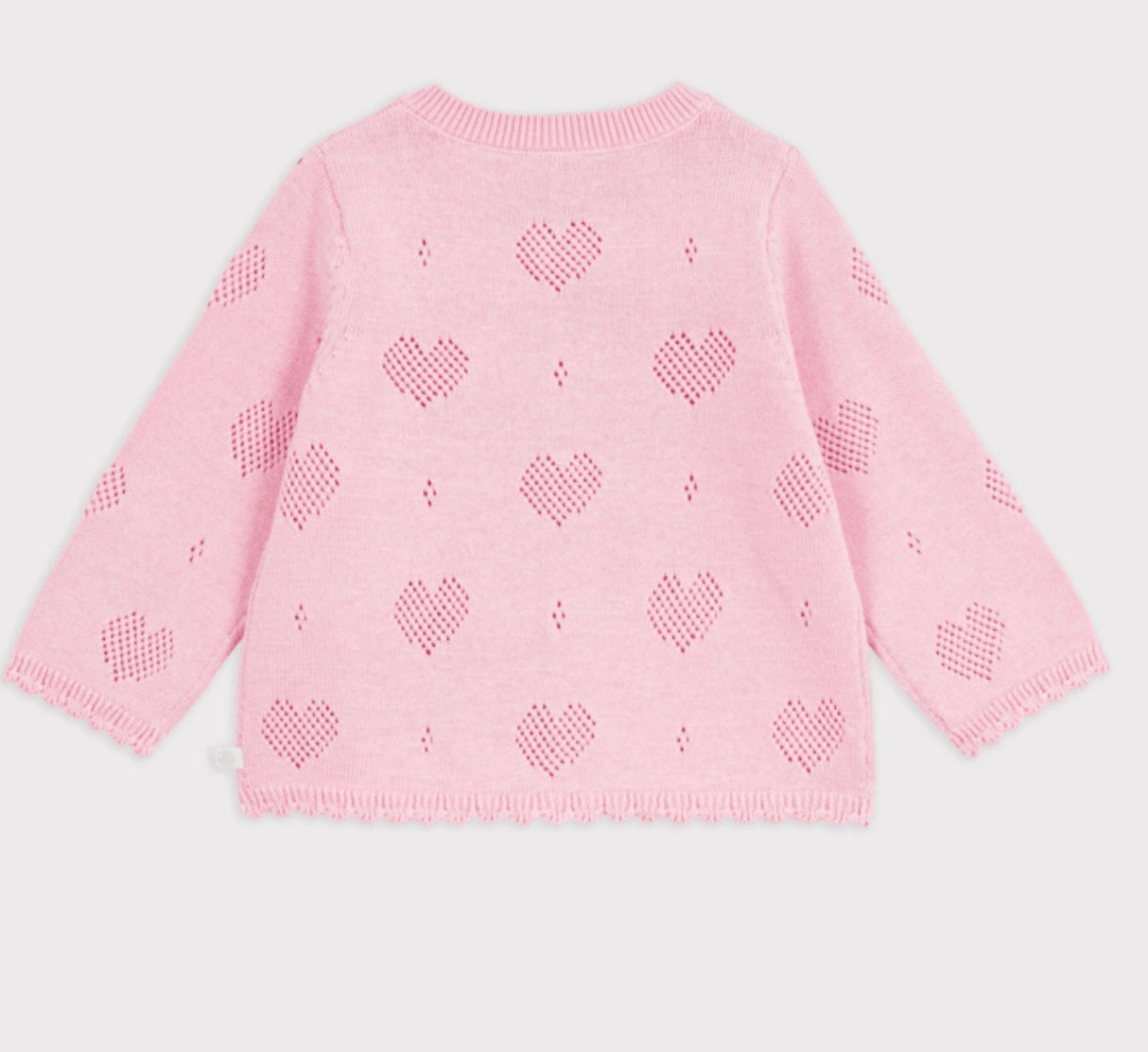 Petit Bateau Katoenen babyvestje met hartjesmotief