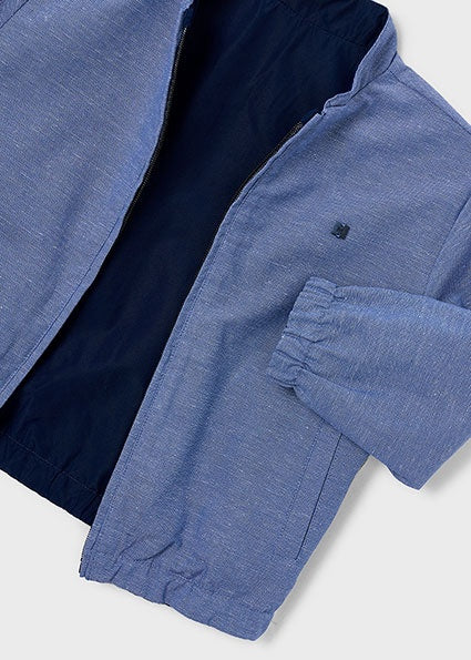 Mayoral Reversible linen windbreaker blauw