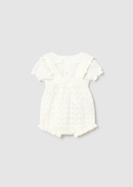 Mayoral Knit dungarees set