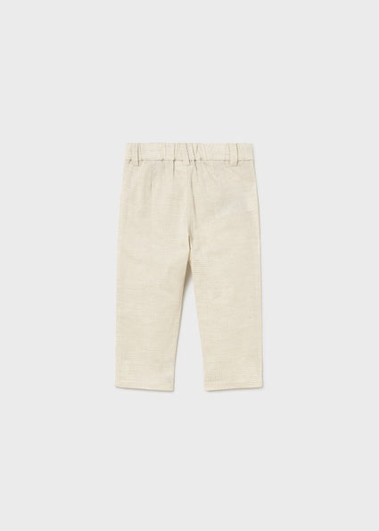 Mayoral Linen suiting pants beige