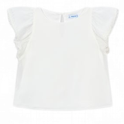 Mayoral Gauze blouse with lace trim