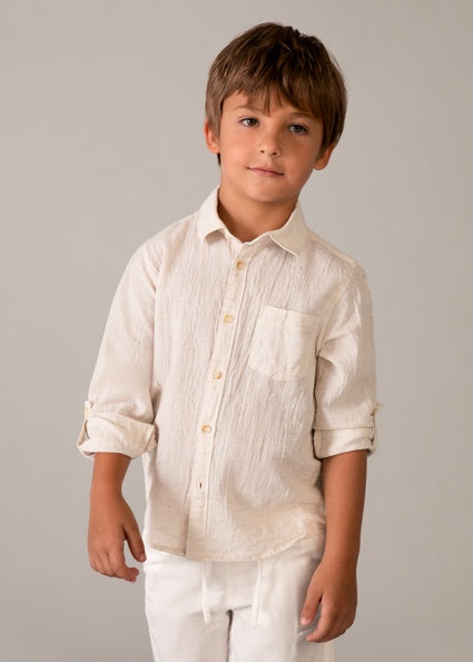 Mayoral linen shirt beige