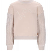 NONO Konono Sweater with velvet contrast sleeves