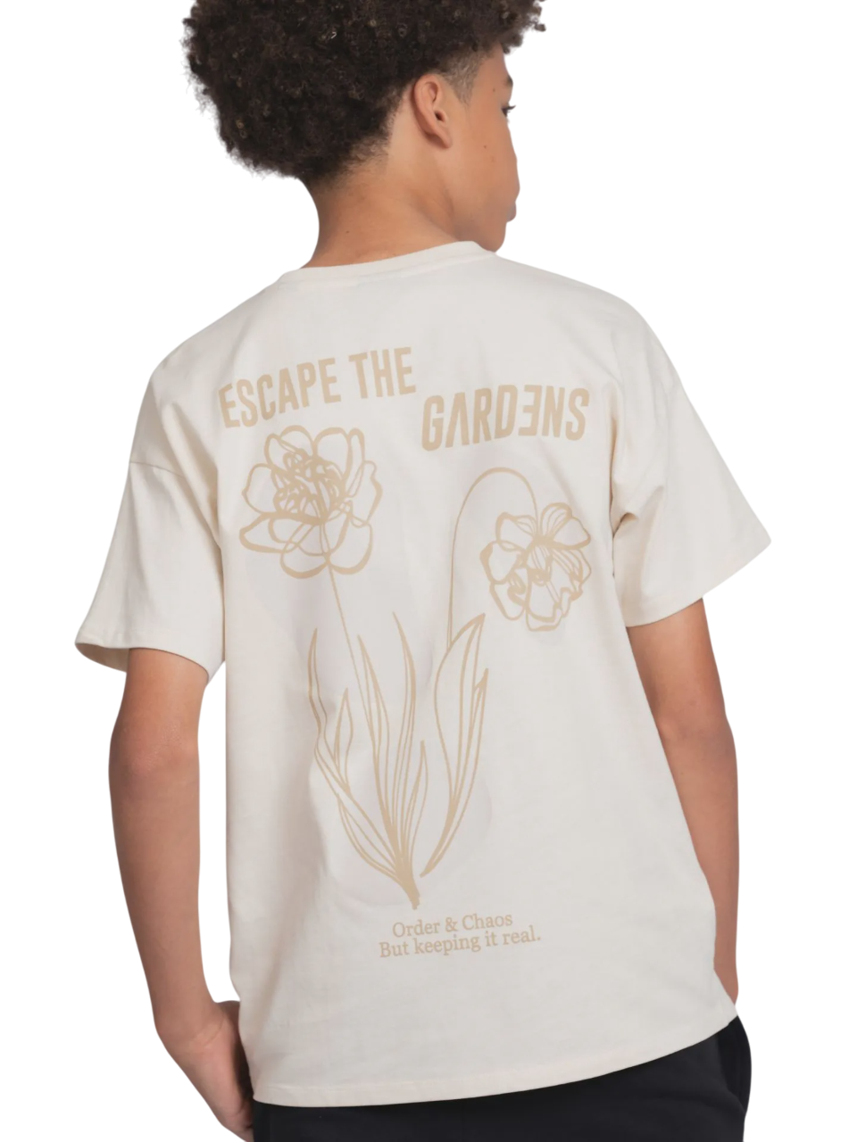 Nik & Nik  Blooms Oversized T-Shirt Beige