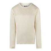 No Way Monday meisjes longsleeve off white gesmokt