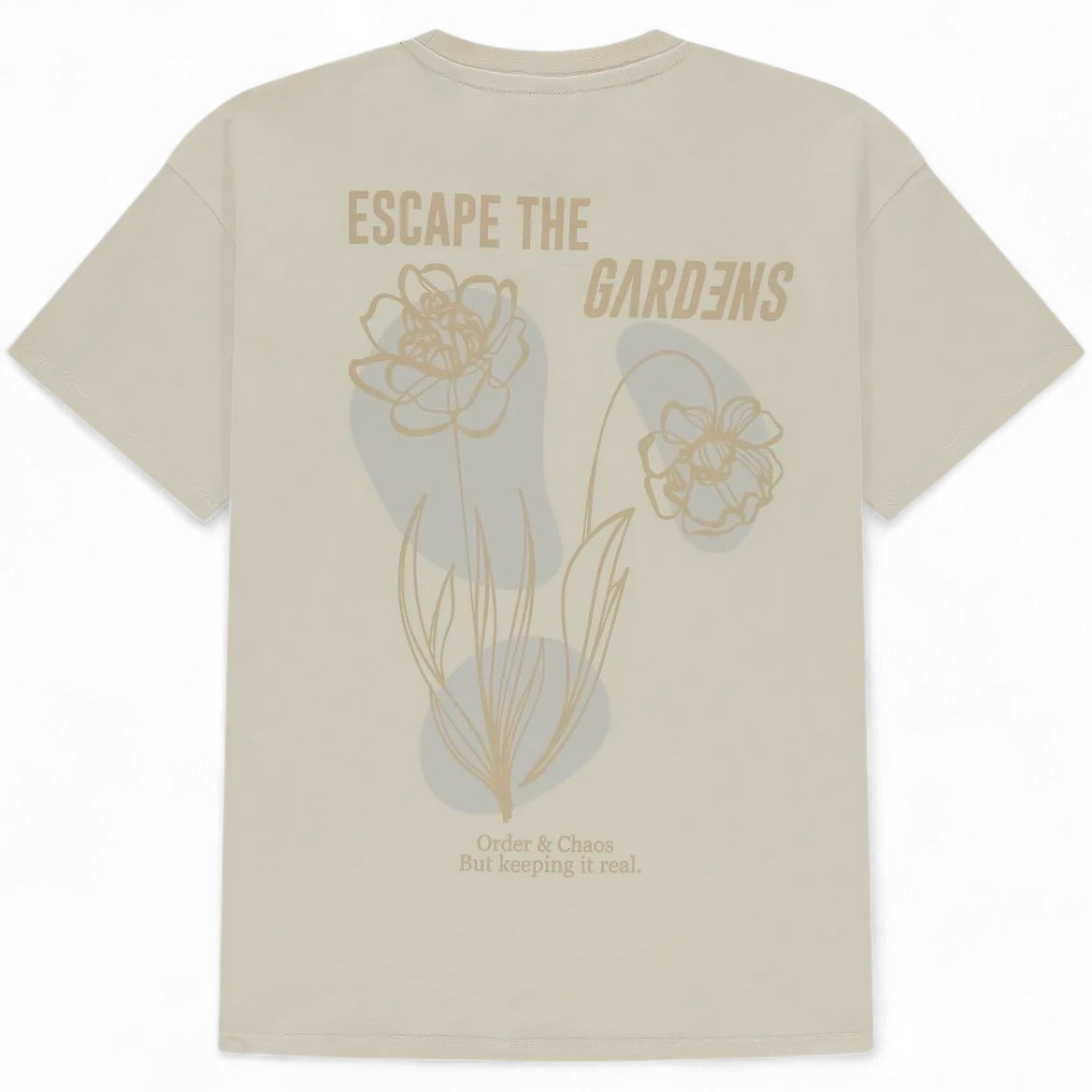 Nik & Nik  Blooms Oversized T-Shirt Beige