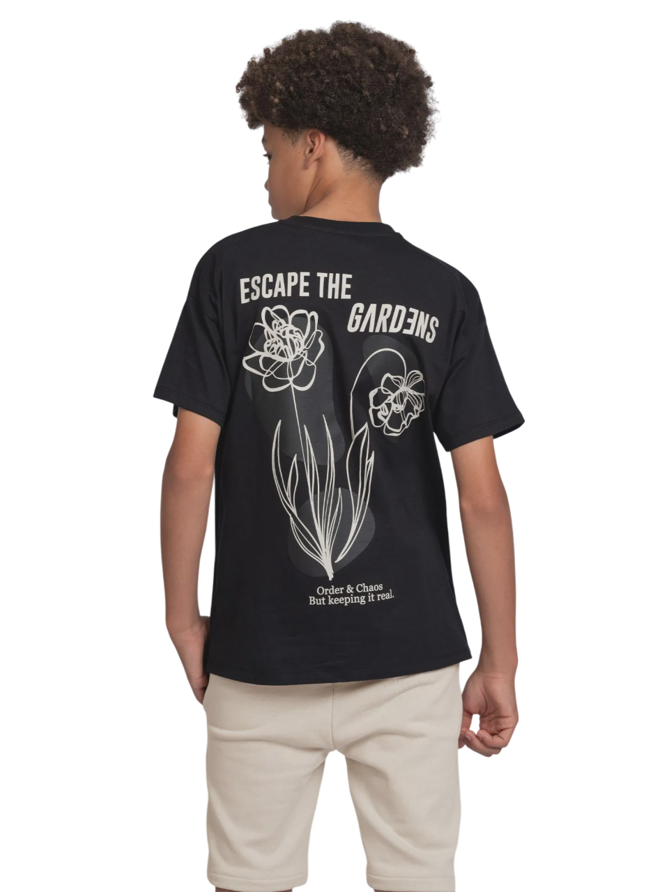 Nik & Nik  Blooms Oversized T-Shirt zwart