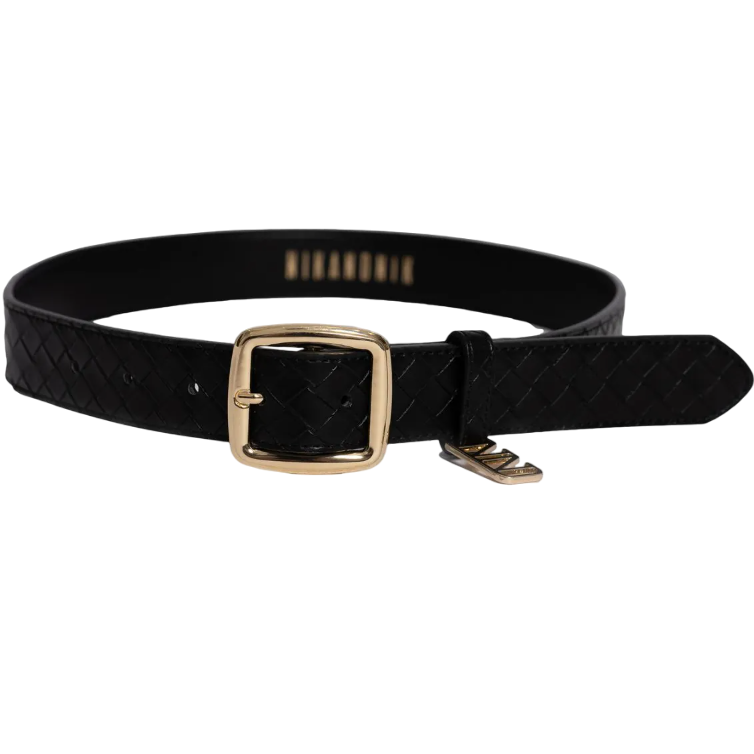 Nik & Nik   Imitatieleren riem met logo detail
