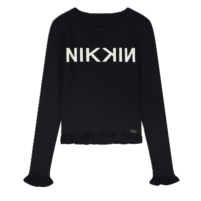 Nik & Nik lana pullover Geribde trui met ruches