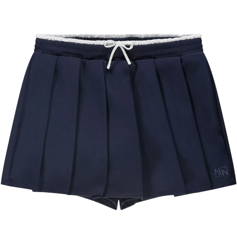 Nik & Nik korte skort met plooien en dubbele tailleband