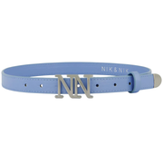 Nik & Nik Riem van imitatieleer met N&N gesp Blauw