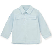 Mitch & Son Boy Blue Twill Overshirt with Chest Pockets