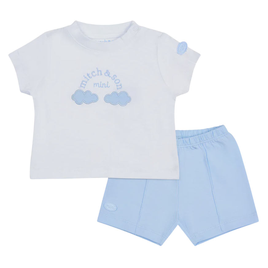 Mitch & Son Blauwe Ezra Shorts Set